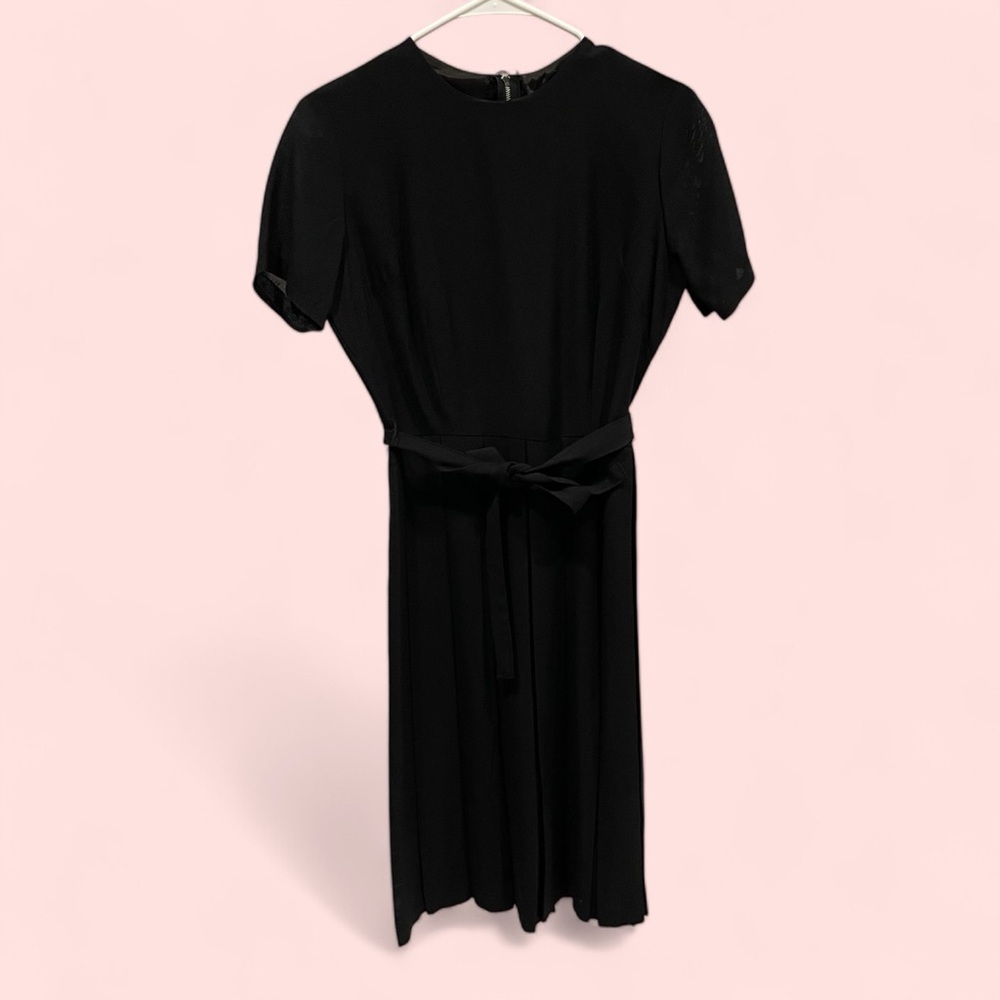Vintage 70’s handmade lined pleated Wednesday Adams goth whimsigoth dress